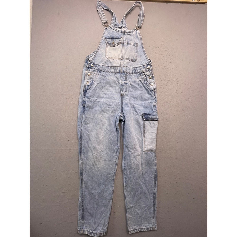 Celebrity Pink Overalls Denim Light Wash Blue Medium Womens